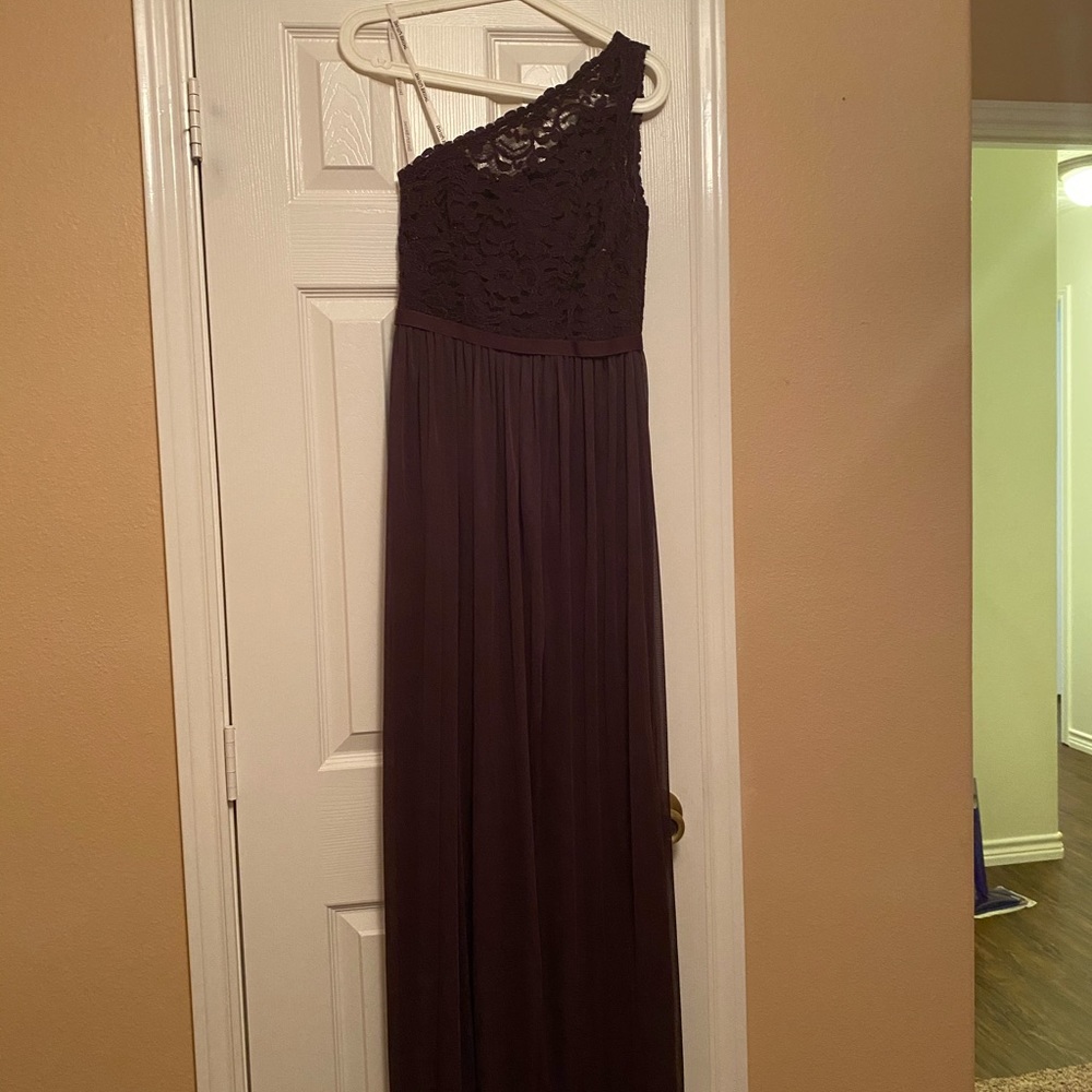Plumb bridesmaid dress